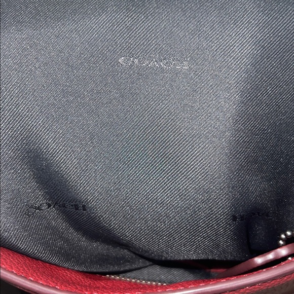 Coach Metropolitan Tote Bag Red Currant Pebble Leather Like New - Picture 3 of 15